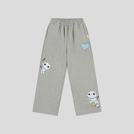 GOODBAI GOODEES做旧印花阔腿休闲卫裤 商品图3