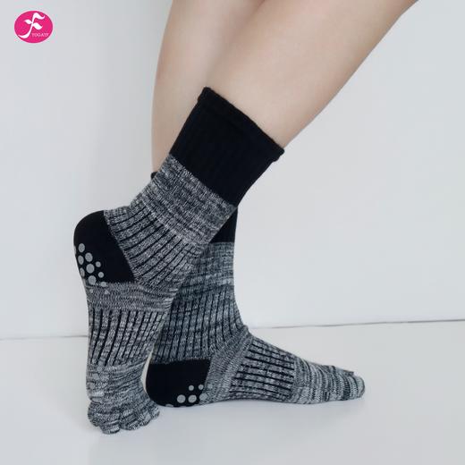 撞色中筒五指袜子瑜伽普拉提运动长袜子 商品图11