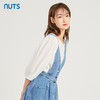 NUTS夏季白色简约休闲百搭宽松圆领中袖套头衬衫女221012062 商品缩略图4