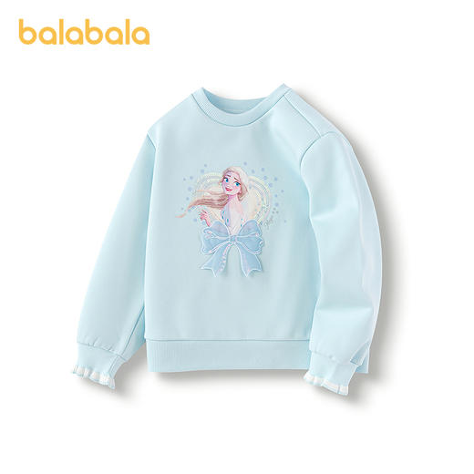 【爱莎IP】巴拉巴拉童装儿童卫衣宝宝冬装女童套头休闲印花上衣 商品图0