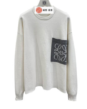 中性款口袋棉混纺针织毛衣014