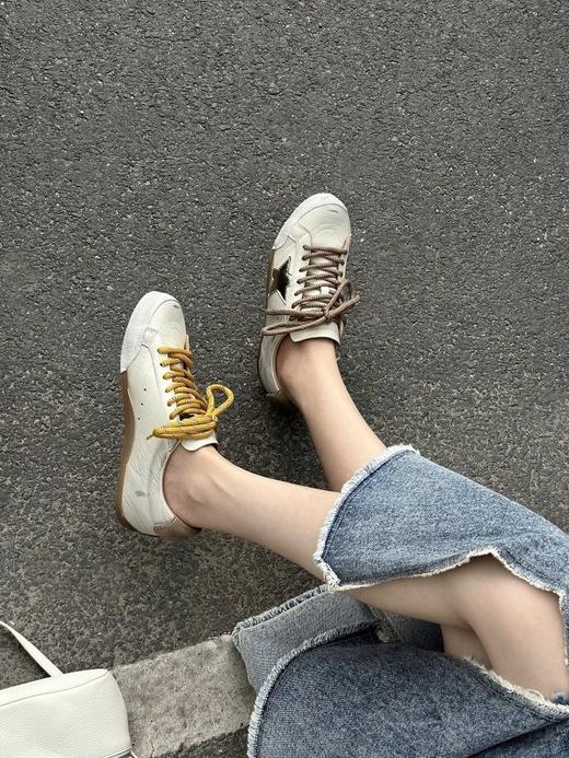 JEHURFIE/纪华菲  旺斯星空～复古星星擦色做旧小脏鞋 商品图2