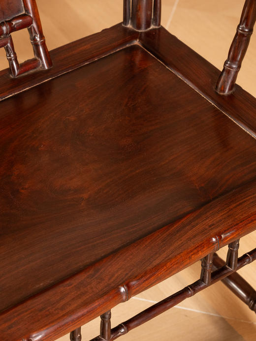 清	红木竹节工圈椅（两椅一几） 商品图4