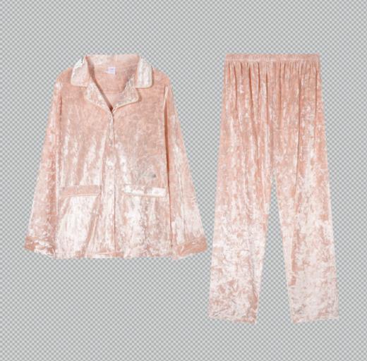 【99元限时秒杀】【秀黛】女金钻绒翻领长袖套装女士睡衣家居服S3551603T【门店同款】 商品图0