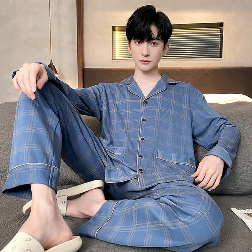 2025新款男士睡衣秋冬季大码长袖春秋款青少年冬天男生家居服套装 商品图10