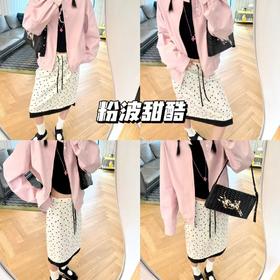 新品上身丨粉外套+波点裙，甜酷风格轻松get☑️