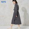 NUTS商场同款春秋季纯色简约休闲气质高腰长袖连衣裙女231103032B 商品缩略图1