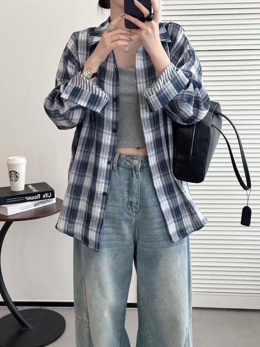 万种风格100%双面色织棉复古衬衫 商品图13