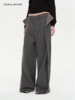 TRUE by NATURE/25SPK03/设计感搭片格纹假两件阔腿休闲裤 商品缩略图0