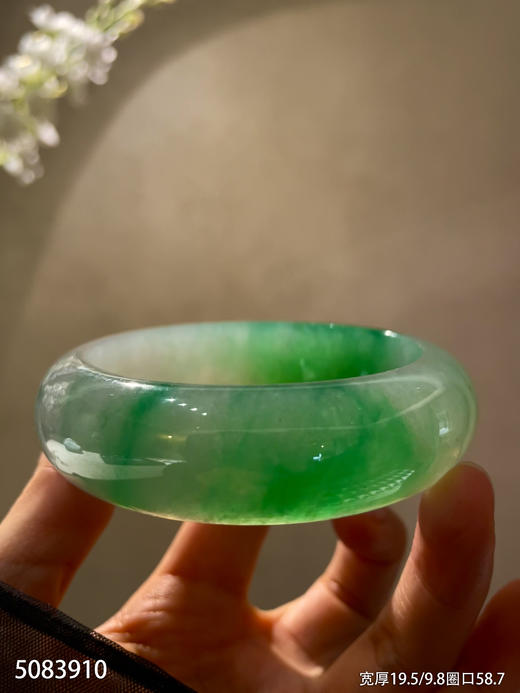 冰飘翠轮胎镯【5083910】圈口58.7~具体价格微信咨询 商品图2