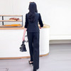 QYM 1C2520-Y假两件长袖衫上衣+高腰直筒时尚两件套 商品缩略图2