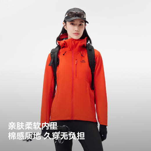 【风盾P24】伯希和户外软壳衣女冲锋衣运动外套专业徒步登山服男 商品图4