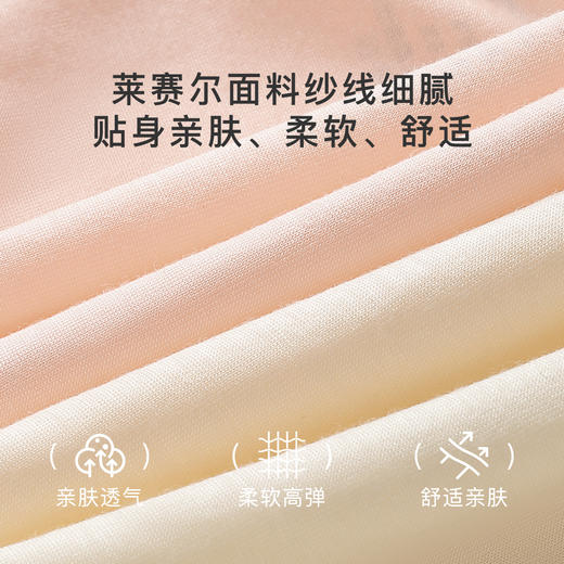 【5条装】薄款裸感无痕天丝莱赛尔内裤女10A抑菌含桑蚕丝92024撞色裸感内裤 商品图2