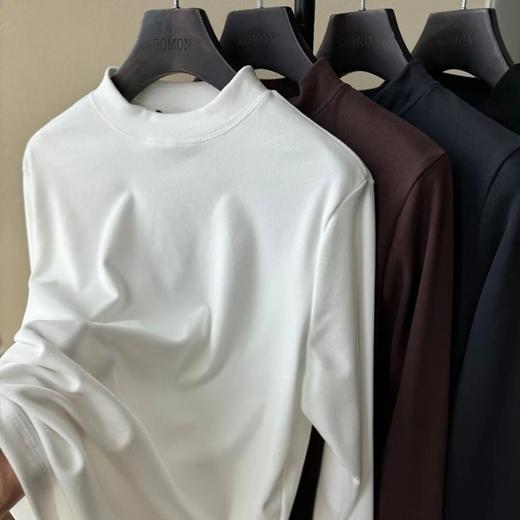 2件装【远红外升温3.6℃ 内搭保暖 单穿有型】罗蒙男士双面德绒打底衫（爆仓7-10天发货） 商品图1