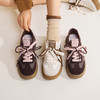 西遇厚底德训鞋女新款秋季百搭复古美拉德风板鞋双鞋带小白鞋K0057153 商品缩略图0