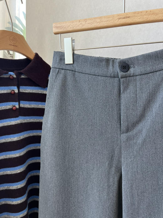 【通勤必备】噢蜜ooomeooo磨毛九分半松紧腰奶奶裤 商品图6