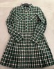 女款格纹长袖连衣裙008 商品缩略图0