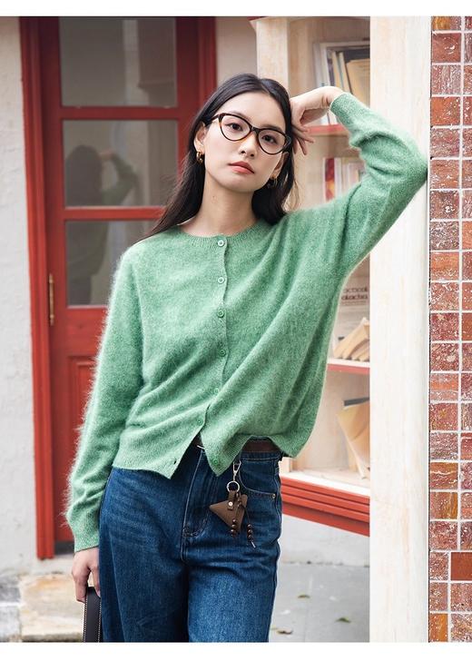 【门店同款】ENJOY冬季“暖冬知性”羊绒针织开衫 166693345 商品图1