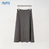 NUTS商场同款秋冬款灰色高级感气质百搭百褶半身长裙女241063200 商品缩略图1