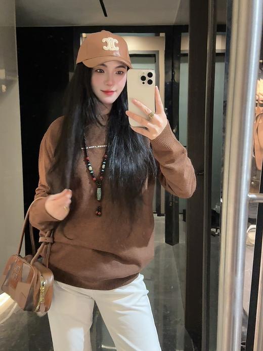 休闲百搭圆领长袖毛衣 商品图2