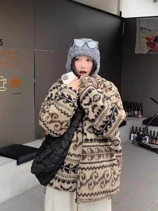 一眼沦陷！复古西部游牧风费尔岛大颗粒羊羔毛外套 商品图11