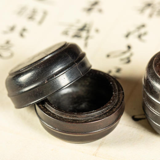 清	紫檀胭脂盒（一对） 商品图2