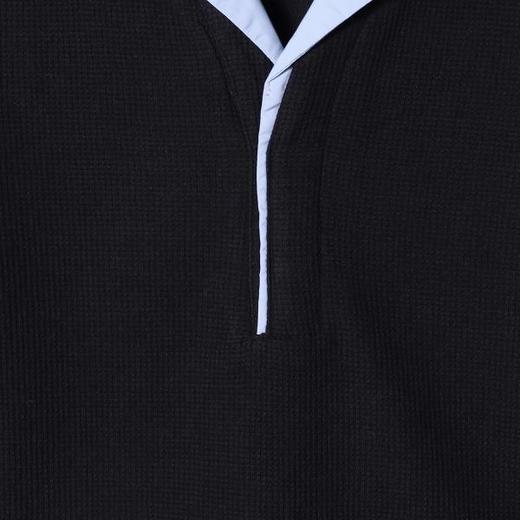 25286SDSA男士秋冬新款痞帅男装潮牌撞色拼接翻领卫衣百搭时尚套头上衣 商品图3