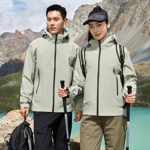 金莱克男女款防风防水户外轻量化三层压胶硬壳二级冲锋衣JLK25761 商品图6