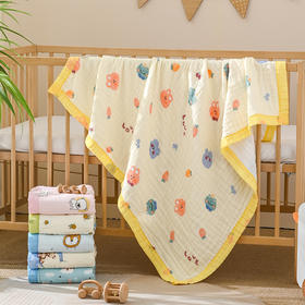 【四季通用❗六层纱布浴巾盖毯】初生儿纯棉a类，高密度纯棉，吸湿透气柔软蓬松，细选材料使用安心，卡通新生儿包被宝宝盖毯包巾婴儿浴巾QQ