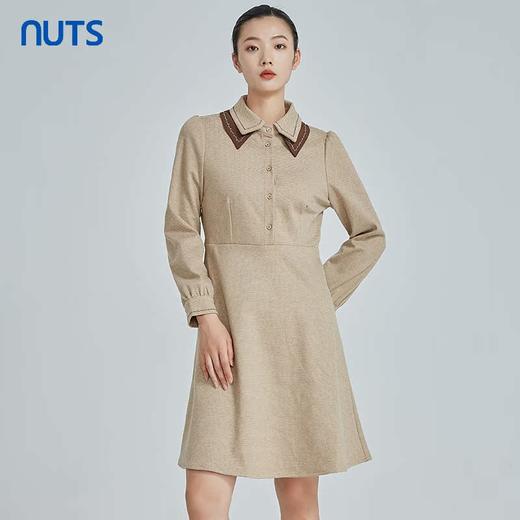 NUTS商场同款冬季新款时尚气质修身百搭长袖连衣裙241103212B 商品图3