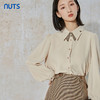 NUTS春秋季学院风时尚简约休闲宽松通勤纯色长袖衬衫女231013130 商品缩略图0