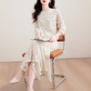 A9268 蕾丝时尚套装女2025秋季新款圆领套头小香风套装半身裙两件套潮 商品缩略图0