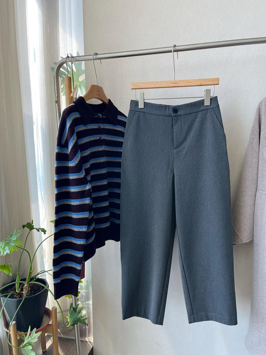 【通勤必备】噢蜜ooomeooo磨毛九分半松紧腰奶奶裤 商品图5