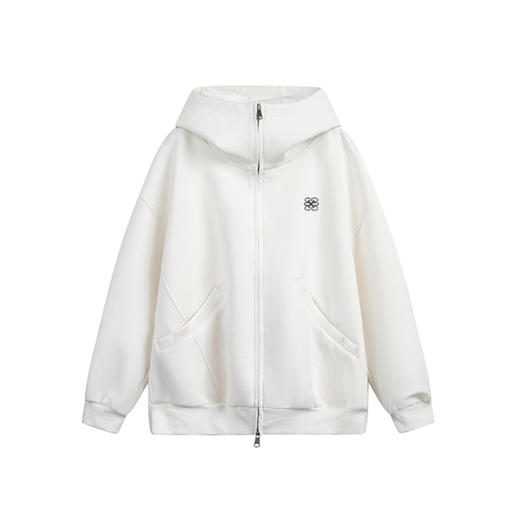 裁缝学苑AQ553空气层廓形连帽卫衣开衫女休闲卫裤早秋运动套装 商品图2