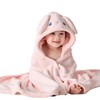 【温暖一触即发❗️带帽斗篷儿童浴巾】蓄温短毛绒「秒干热烘烘」高分子绵密面料，呵护孩子娇嫩肌肤，可穿式带帽斗篷新生婴儿宝宝洗澡速干吸水裹巾浴袍L 商品缩略图4