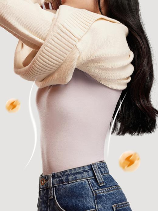 秋冬10A级抑菌德绒打底内衣背心 玻尿酸保湿 一穿即敷 免穿抗静电内衣打底 无痕绵羊毛发热防寒打底背心 商品图9