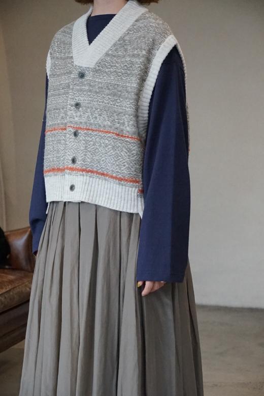 tumugu混色毛衣马甲 商品图0