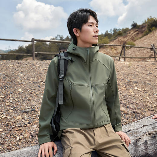 金莱克男女款轻量化连帽弹力软壳二级冲锋衣JLK25602 商品图9