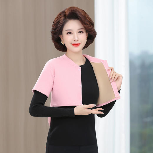 FW H02妈妈装加绒贴身护肩膀护腰短袖坎肩保暖马甲 商品图1