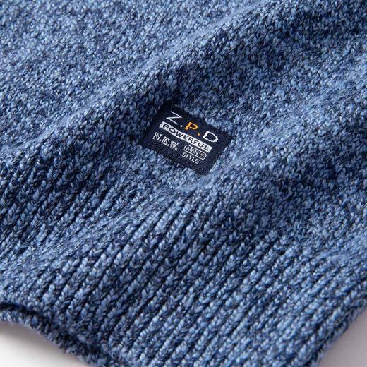 罗蒙秋冬厚款保暖针织衫男士毛衣套头圆领针织衫基础百搭打底毛衣男 商品图9