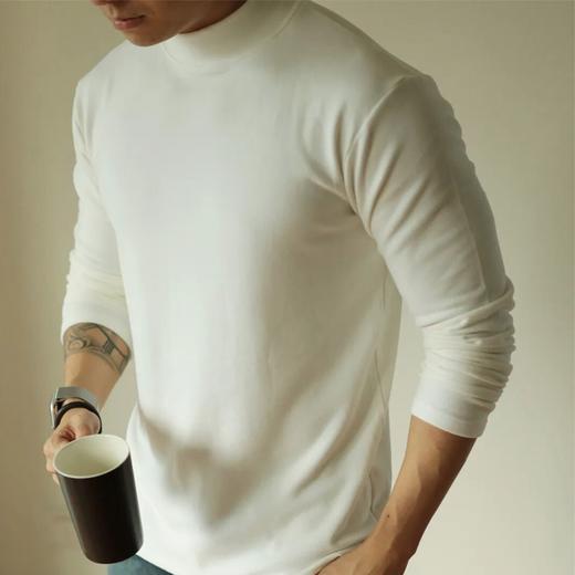 2件装【远红外升温3.6℃ 内搭保暖 单穿有型】罗蒙男士双面德绒打底衫（爆仓7-10天发货） 商品图3