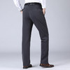 男士休闲裤中年男士直筒宽松商务爸爸西裤黑色长裤子男装 商品缩略图1