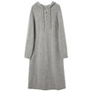 三彩2025冬季新款休闲连帽针织裙连衣裙长袖直筒裙慵懒长裙M 商品缩略图4