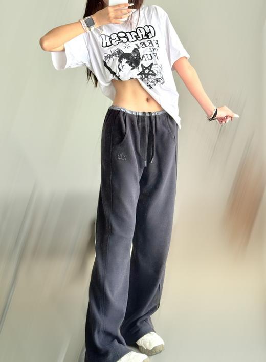 女款毛巾棉直筒长裤017 商品图3