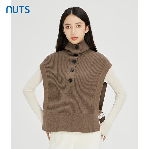 NUTS商场同款复古气质表达设计感宽松百搭针织背心女241051214 商品图3