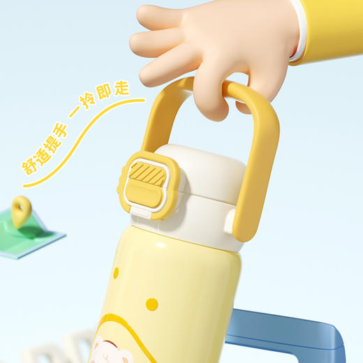 杯趣春日向往316L不锈钢保温杯小拎壶大容量双饮盖B-2052 商品图6