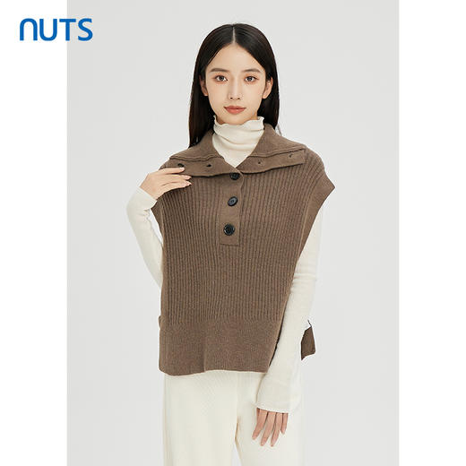 NUTS商场同款复古气质表达设计感宽松百搭针织背心女241051214 商品图1
