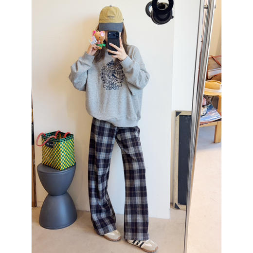 2510205   拉夫 刺绣饰章圆领卫衣 加绒 商品图4