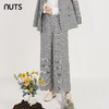 NUTS春秋时尚简约气质通勤灰色格子直筒西装长裤女211073016B 商品缩略图2