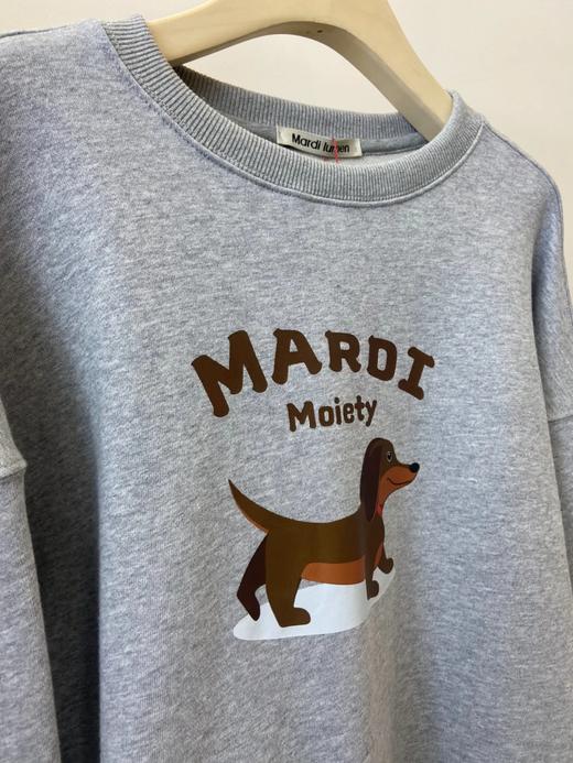 经典百搭纯棉柔软亲肤字母印花腊肠狗套头卫衣 商品图4